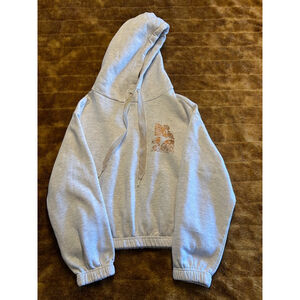 Anthropologie Daily Practice Bright Side Hoodie Metallic Velvet drstrings XS